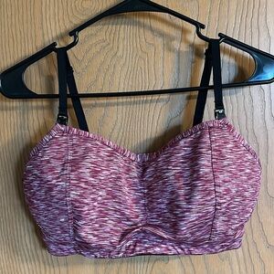 Motherhood Maternity Pink & Black Women’s Nursing‎ Bra Large